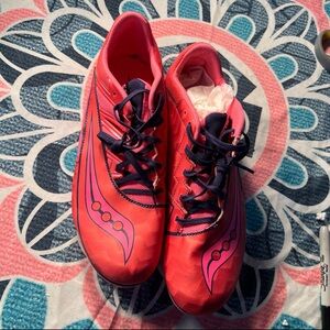 Saucony Women's Pink-Purple Spitfire 4 Track Soccer Shoes S19034-1 Size 10US